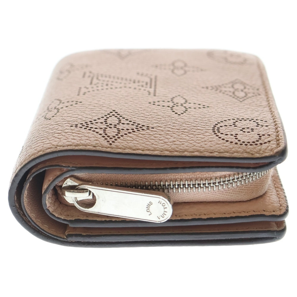 LOUIS VUITTON(ルイヴィトン) マヒナ ポルトフォイユ・クレア コンパクトウォレット 二つ折り財布 ピンク レザー M82758 シルバー金具 レディース