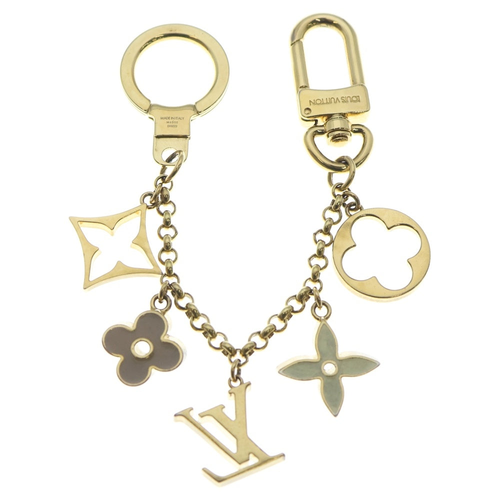 LOUIS VUITTON(ルイヴィトン) フルール ドゥ モノグラム バッグチャーム キーリング キーホルダー ゴールド M65111