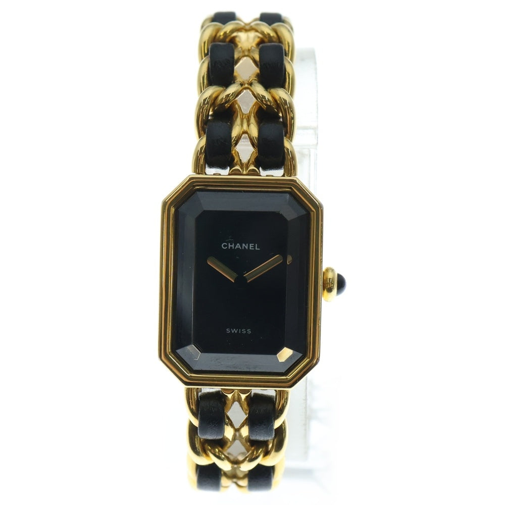 CHANEL(シャネル) プルミエールM 黒文字盤 SS×レザー/QZ H0001 腕時計 レディース