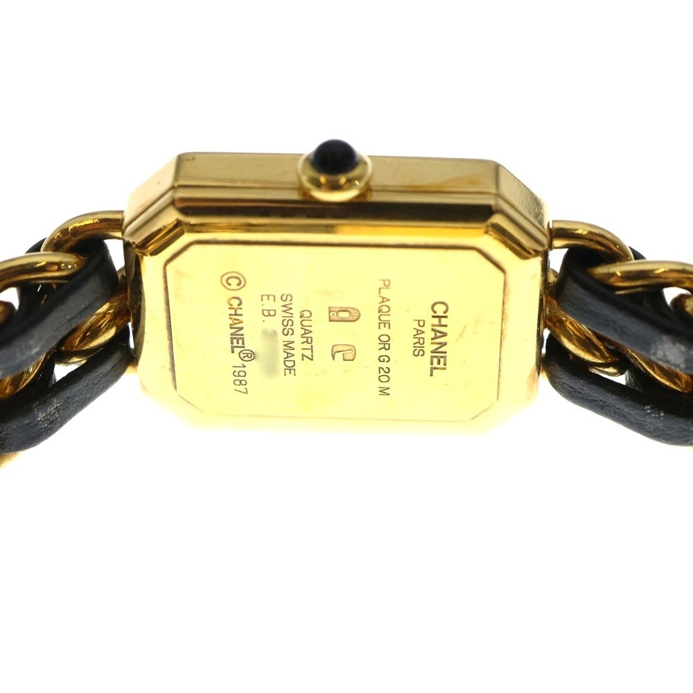 CHANEL(シャネル) プルミエールM 黒文字盤 SS×レザー/QZ H0001 腕時計 レディース