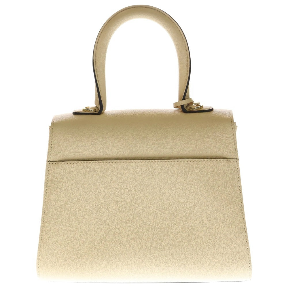 DELVAUX(デルボー) ブリヨンPM レザー 2WAY ハンド ショルダーバッグ ゴールド金具 ベージュ レディース