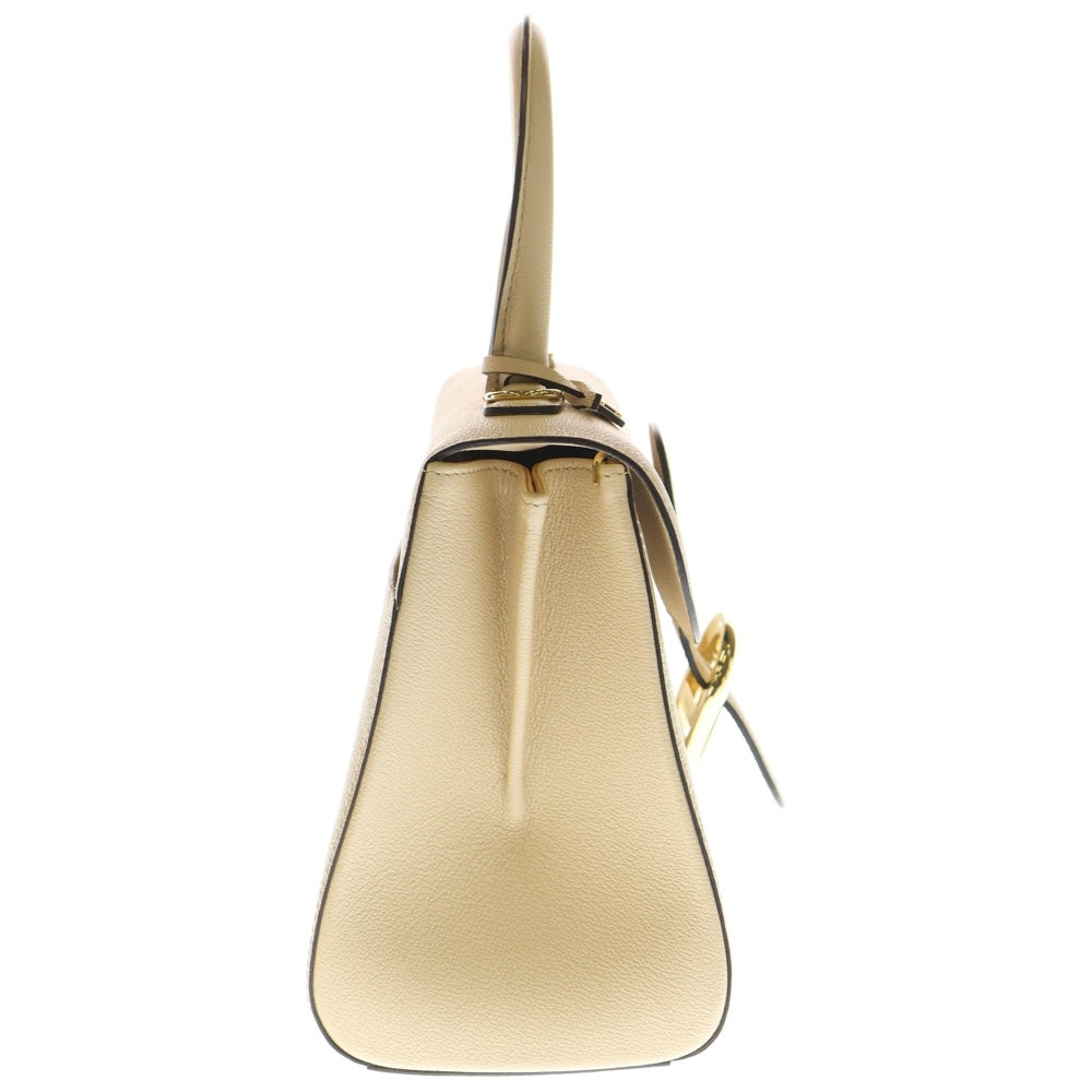DELVAUX(デルボー) ブリヨンPM レザー 2WAY ハンド ショルダーバッグ ゴールド金具 ベージュ レディース