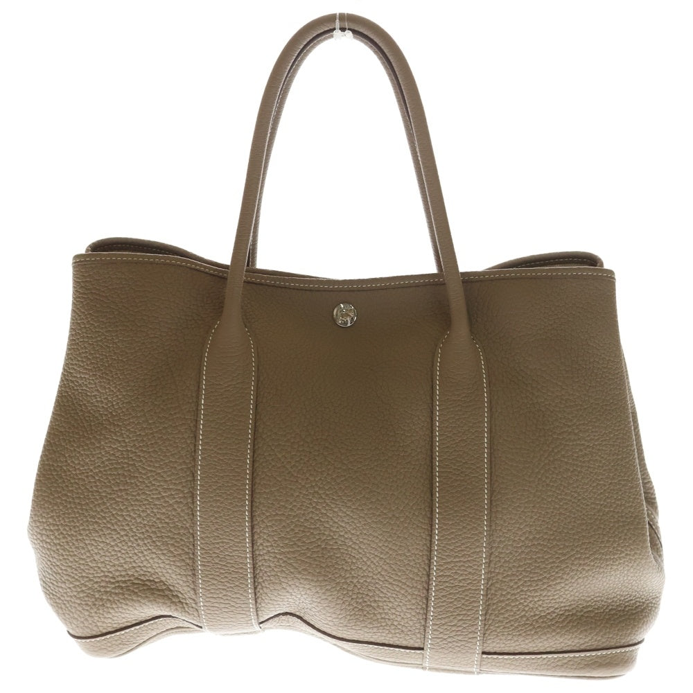 HERMES(エルメス) ガーデンパーティPM ネゴンダ エトゥープ ハンドバッグ トートバッグ A刻印 シルバー金具 レディース