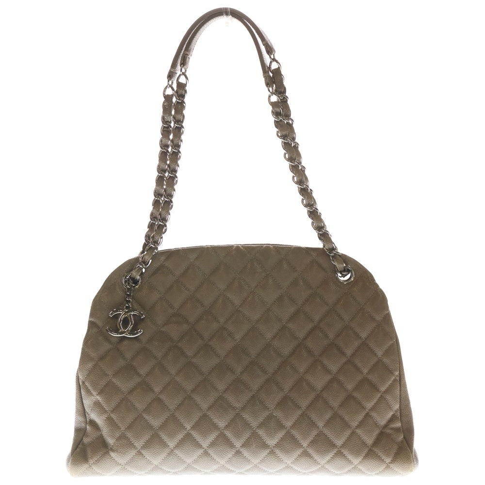 CHANEL(シャネル) マドモアゼル ココチャーム チェーントートバッグ ハンドバッグ ショルダーバッグ ブラウン キャビアスキン シルバー金具 レディース