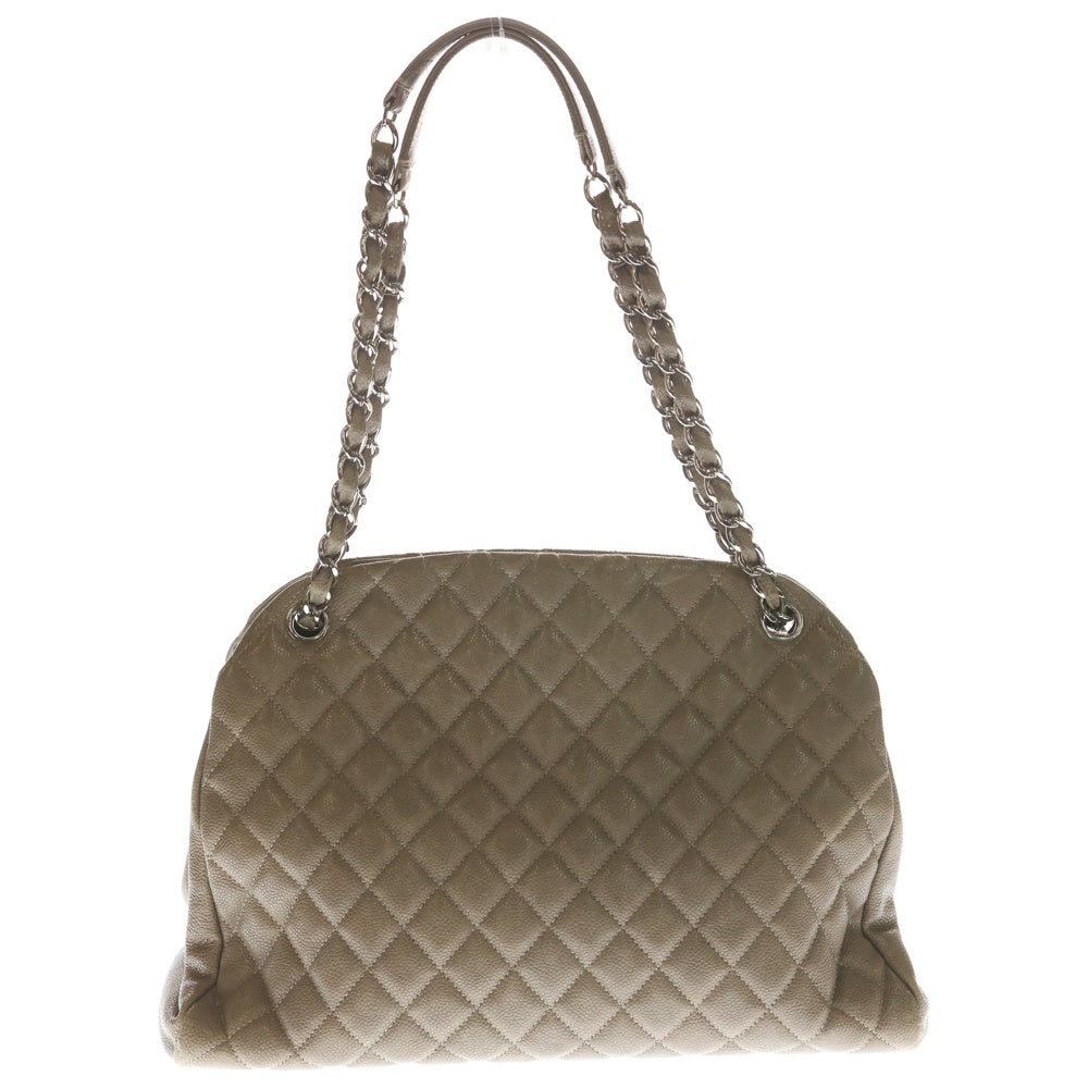 CHANEL(シャネル) マドモアゼル ココチャーム チェーントートバッグ ハンドバッグ ショルダーバッグ ブラウン キャビアスキン シルバー金具 レディース