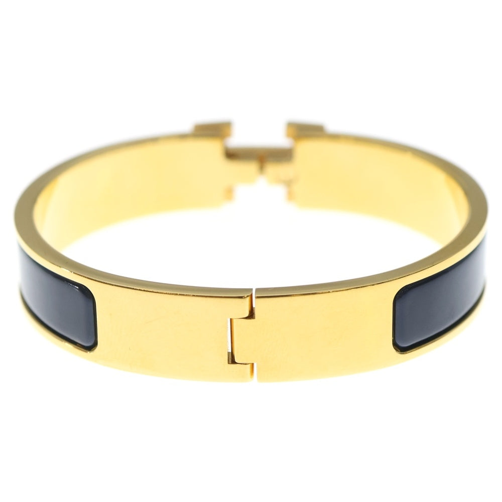 HERMES(エルメス) クリッククラックPM ブレスレット バングル ネイビー×ゴールド GP レディース