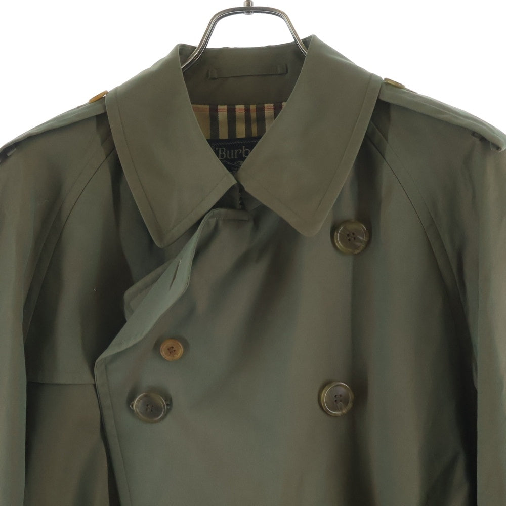 BURBERRY(バーバリー) 玉虫色 裏地ノバチェック総柄 トレンチコート カーキ