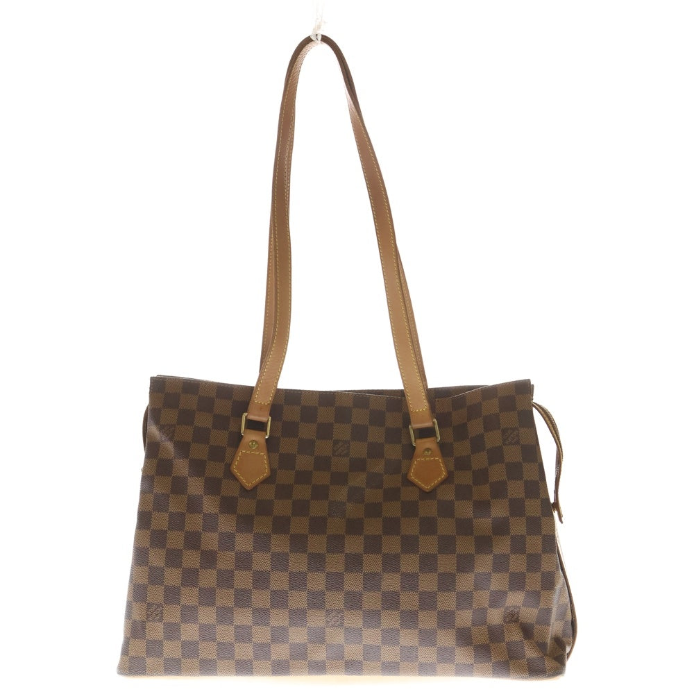 LOUIS VUITTON(ルイヴィトン) ダミエ コロンビーヌ トートバッグ ハンドバッグ ブラウン レザー×PVC N99037 ゴールド金具 レディース