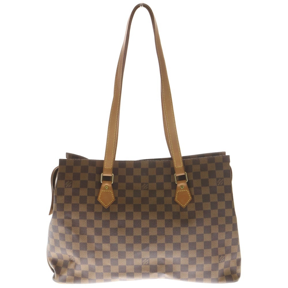 LOUIS VUITTON(ルイヴィトン) ダミエ コロンビーヌ トートバッグ ハンドバッグ ブラウン レザー×PVC N99037 ゴールド金具 レディース