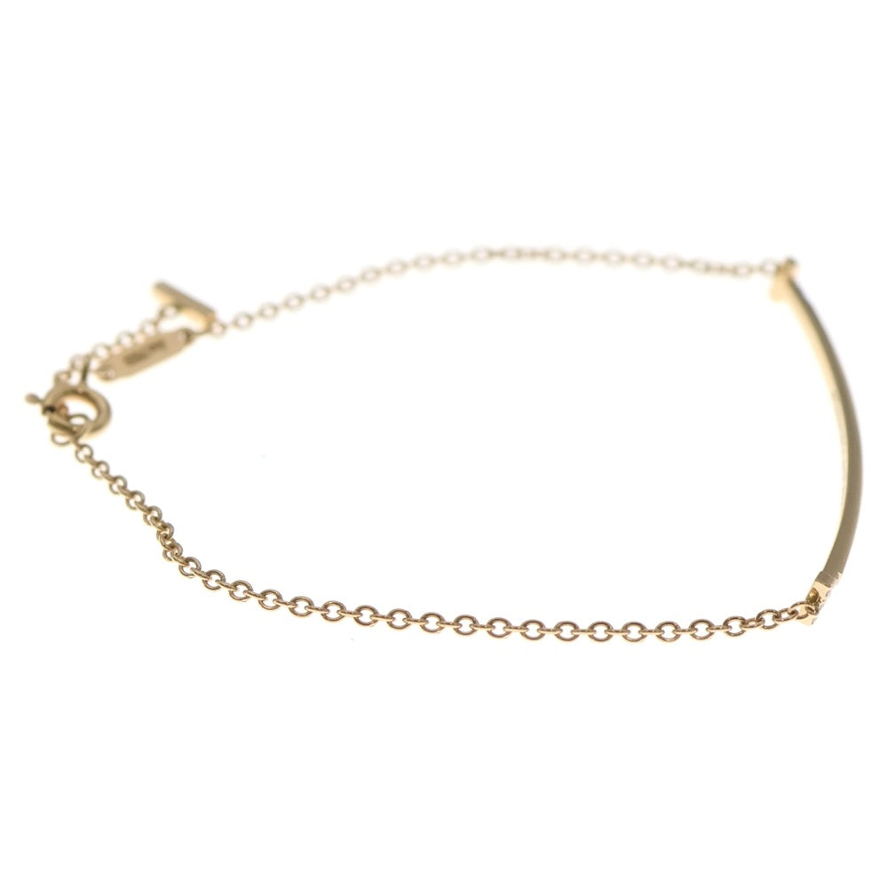 TIFFANY & Co.(ティファニー) Tスマイル スモール ダイヤチェーンブレスレット Au750PG ピンクゴールド レディース