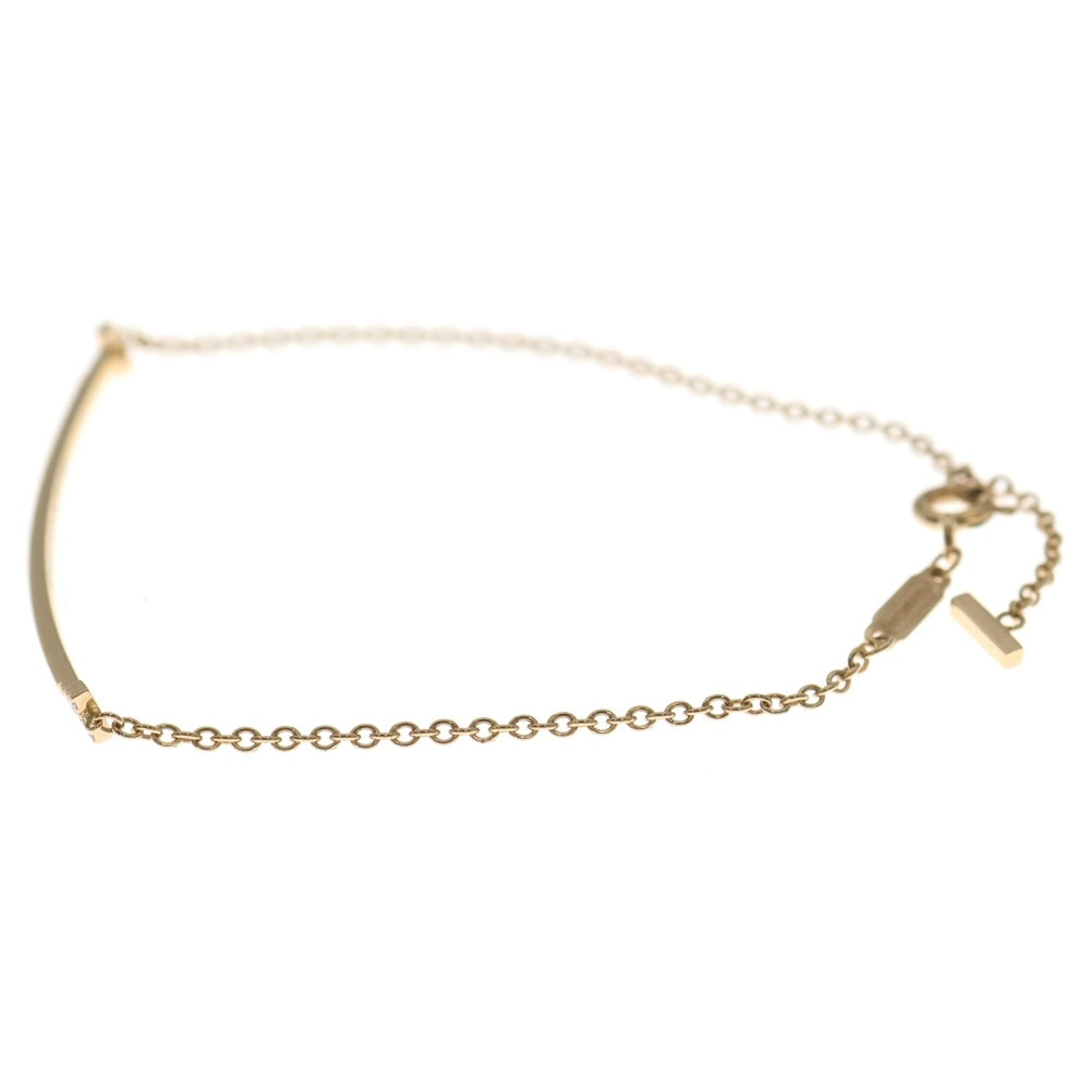 TIFFANY & Co.(ティファニー) Tスマイル スモール ダイヤチェーンブレスレット Au750PG ピンクゴールド レディース