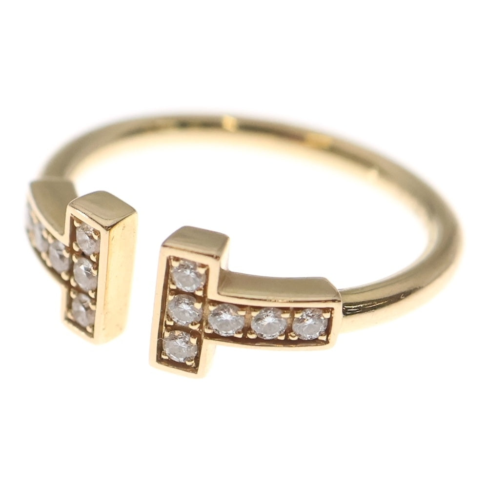 TIFFANY & Co.(ティファニー) Tワイヤー ダイヤ付リング 指輪 Au750PG ピンクゴールド レディース