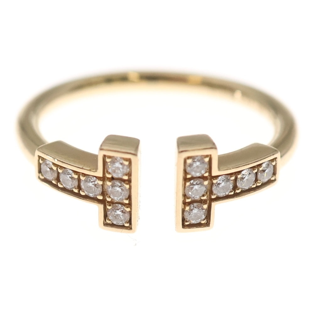 TIFFANY & Co.(ティファニー) Tワイヤー ダイヤ付リング 指輪 Au750PG ピンクゴールド レディース