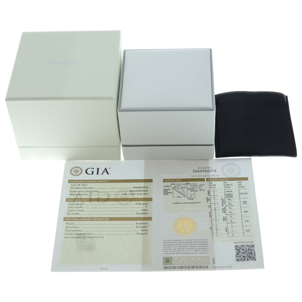 CHANEL(シャネル) カメリアコレクション ダイヤモンド リング 1PD 0.30ct Au750 K18 WG ホワイトゴールド 指輪 レディース