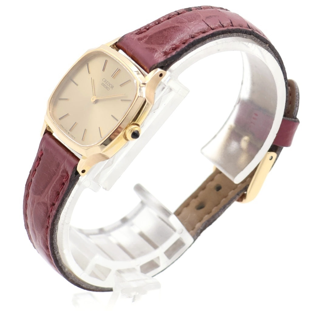 CREDOR(クレドール) クレドール シャンパン文字盤 14K×レザー/QZ クォーツ 電池式 腕時計 1400-6030