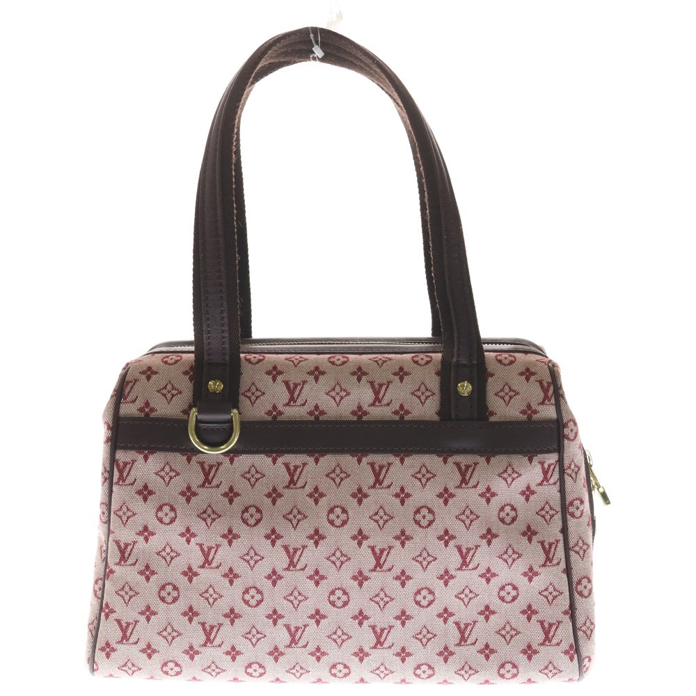 LOUIS VUITTON(ルイヴィトン) ジョゼフィーヌPM ハンドバッグ ボストンバッグ レッド×ワインレッド レザー×キャンバス M92216 ゴールド金具 レディース