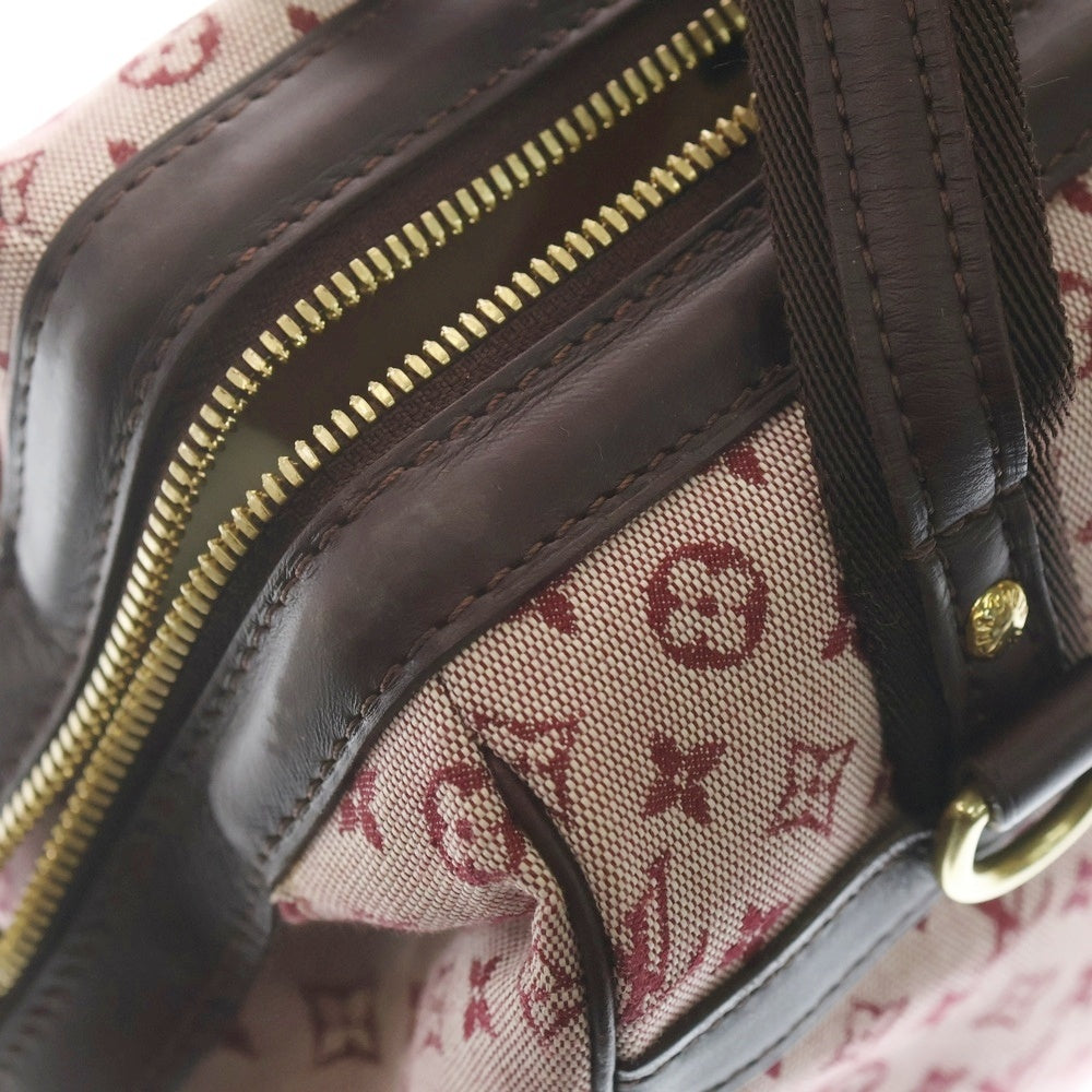 LOUIS VUITTON(ルイヴィトン) ジョゼフィーヌPM ハンドバッグ ボストンバッグ レッド×ワインレッド レザー×キャンバス M92216 ゴールド金具 レディース