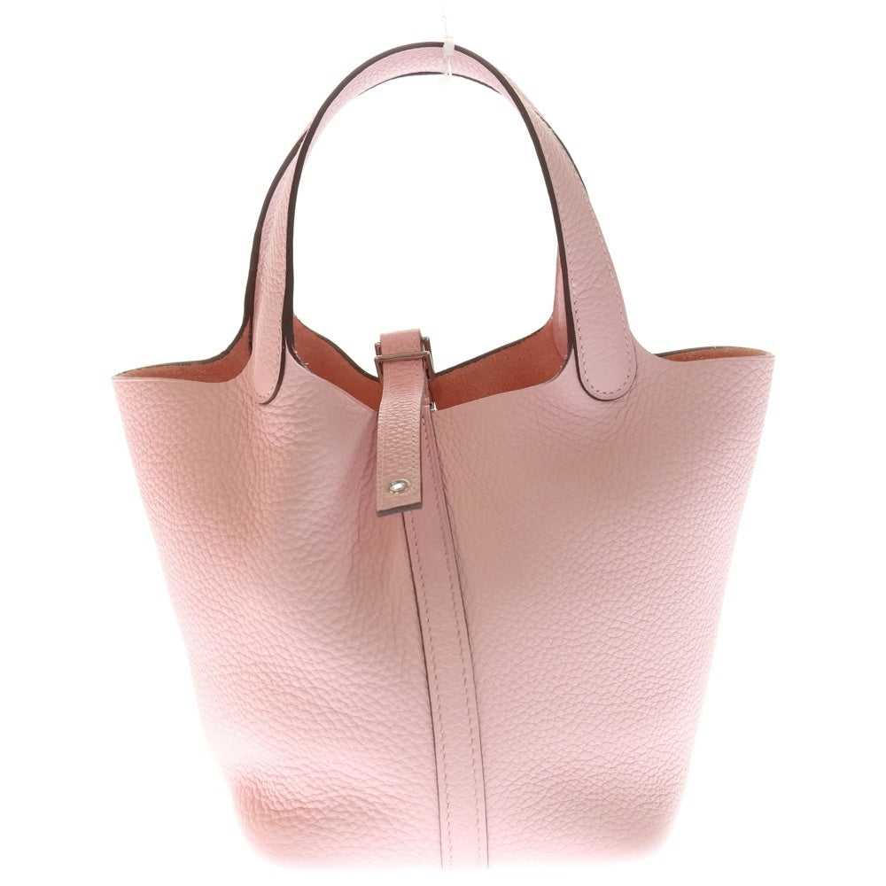 HERMES(エルメス) ピコタンロックPM ローズサクラ トリヨンクレマンス シルバー金具 ハンドバッグ K刻印 レディース