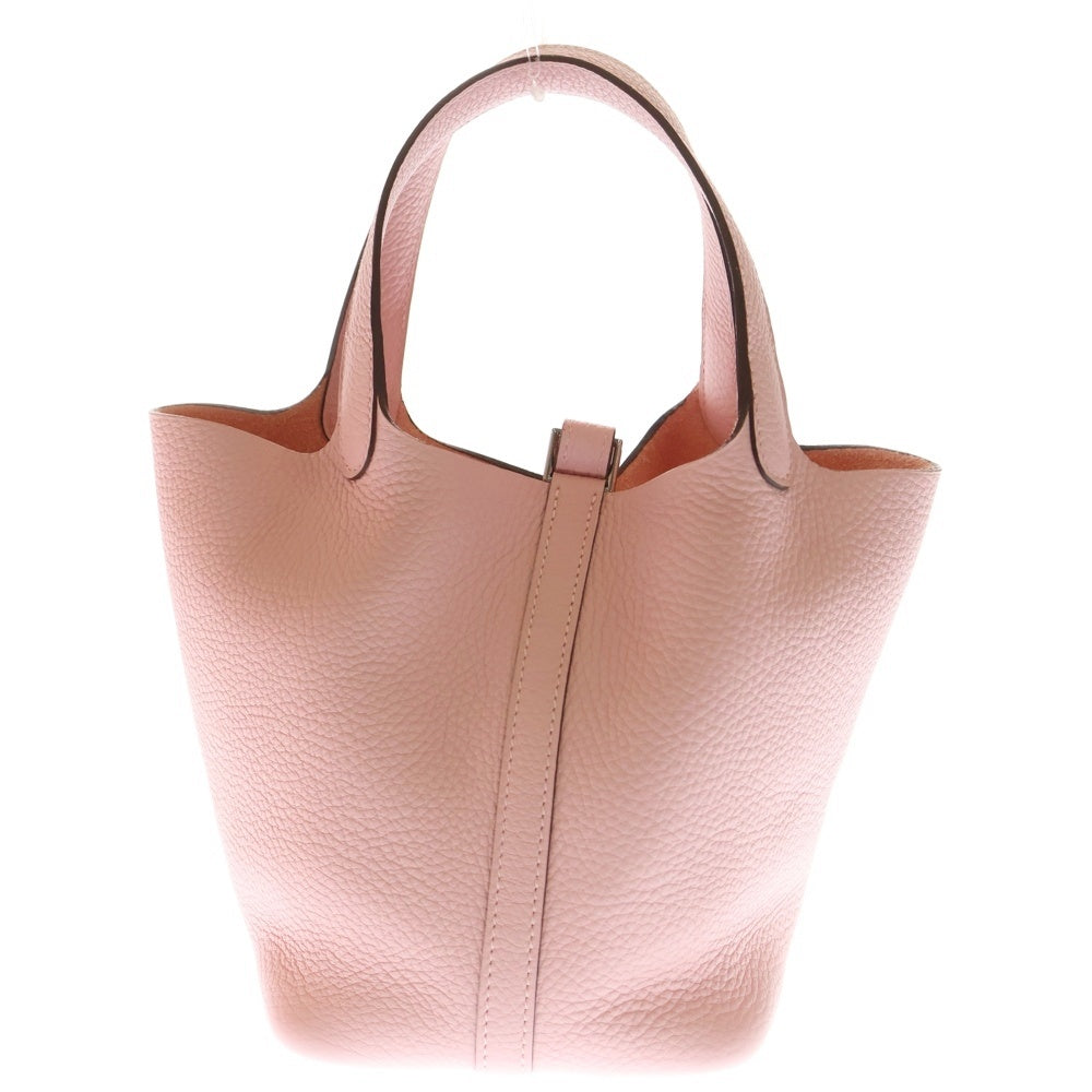 HERMES(エルメス) ピコタンロックPM ローズサクラ トリヨンクレマンス シルバー金具 ハンドバッグ K刻印 レディース
