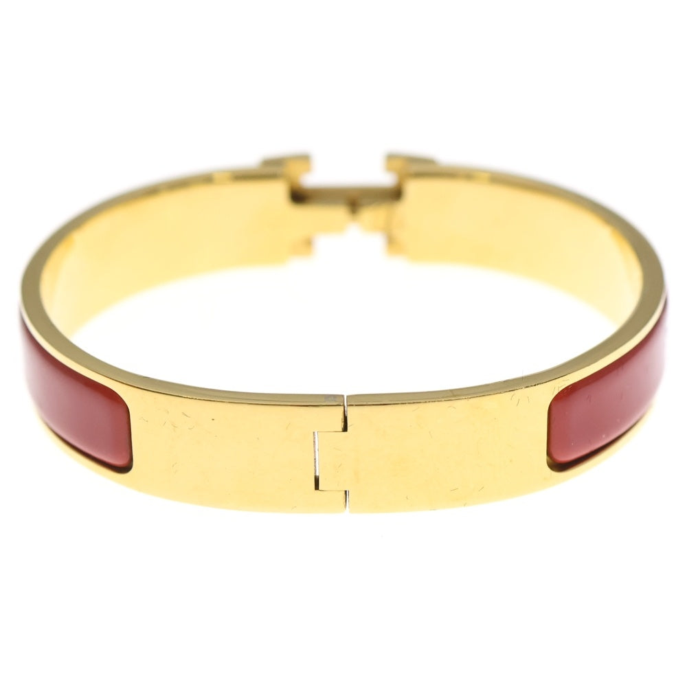 HERMES(エルメス) クリッククラックPM バングル ブレスレット ゴールド×レッド GP レディース