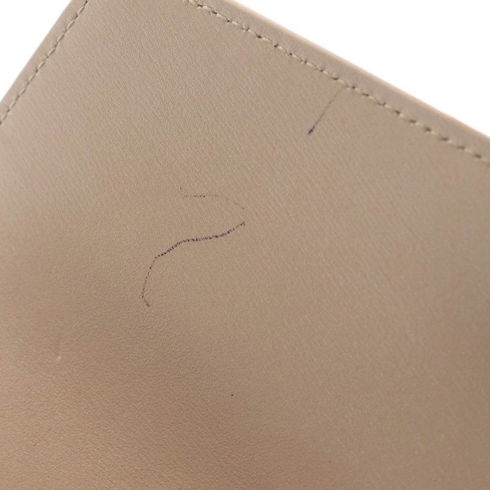 SAINT LAURENT PARIS(サンローランパリ) カサンドラ 二つ折り長財布 ベージュ系 レザー レディース
