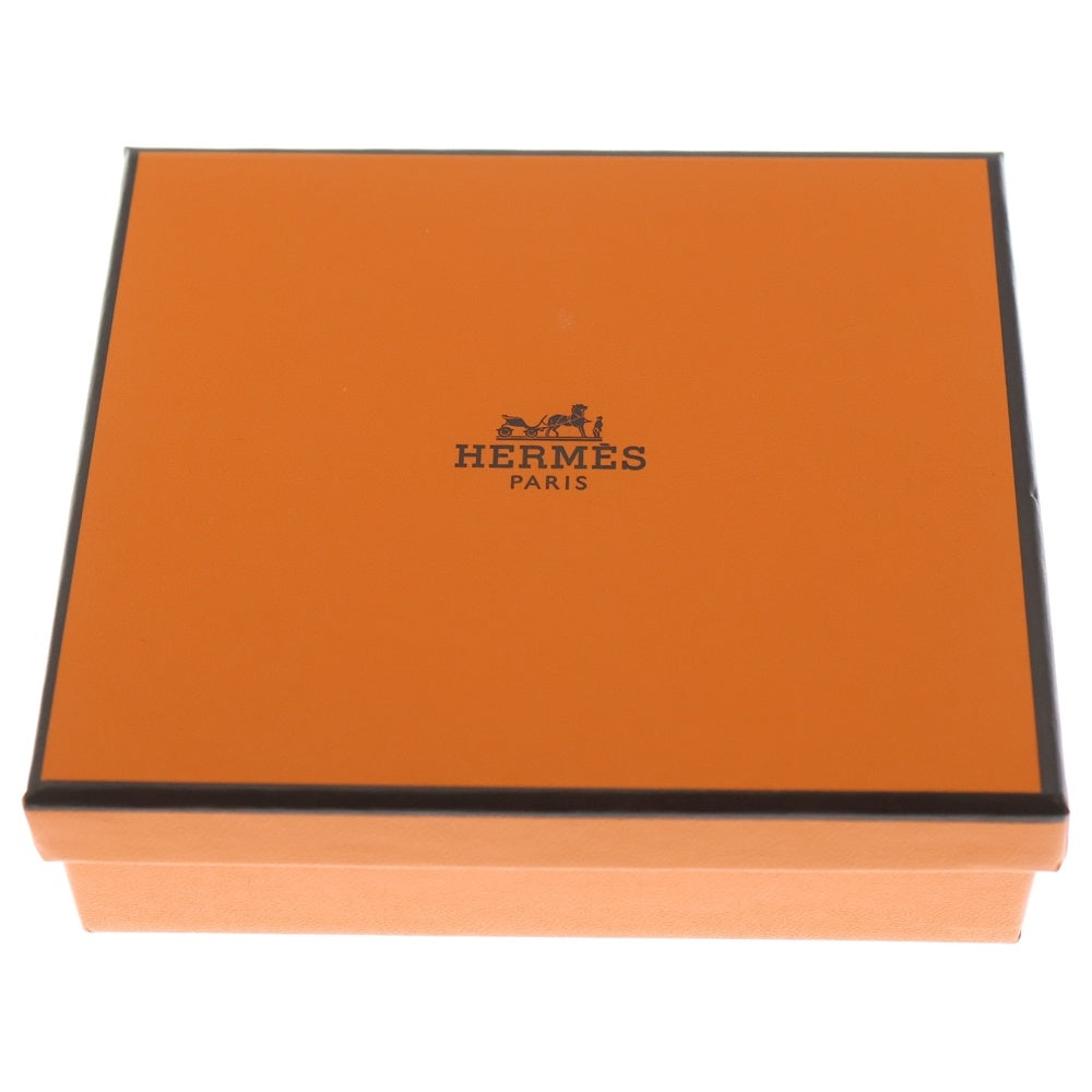 HERMES(エルメス) ベアン ミニ ヴォーエプソン シルバー金具 Hロゴ金具付き カードケース ブラック C刻印 レディース