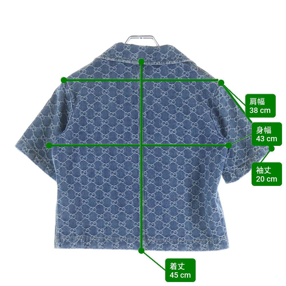 GUCCI(グッチ) GG ジャカード デニムシャツ インディゴ レディース
