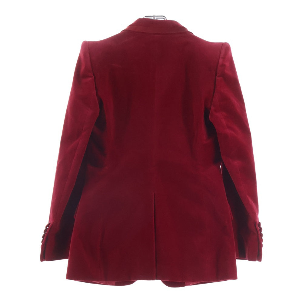 GUCCI(グッチ) ベルベット ピークドラペルシングルジャケット レッド 673899 ZAHW8 レディース