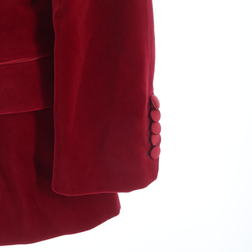 GUCCI(グッチ) ベルベット ピークドラペルシングルジャケット レッド 673899 ZAHW8 レディース
