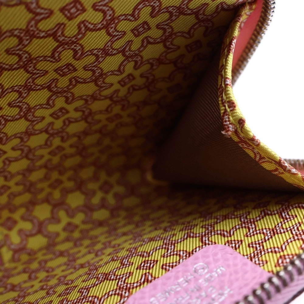 HERMES(エルメス) アザップ コンパクトミニ シルクイン コインケース モーヴシルベストル エプソン シルバー金具 小銭入れ レディース