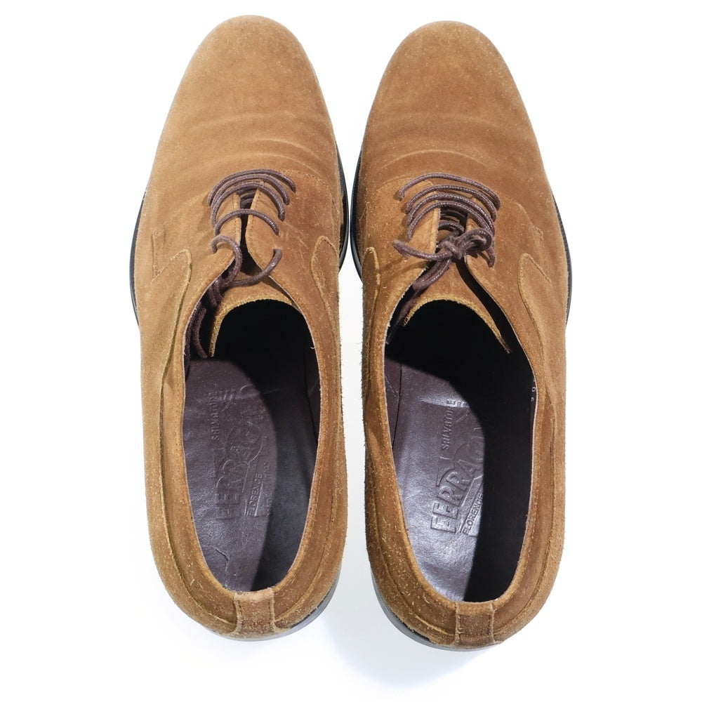 Salvatore Ferragamo(サルヴァトーレ フェラガモ) プレーントゥ スウェードレザーシューズ ブラウン