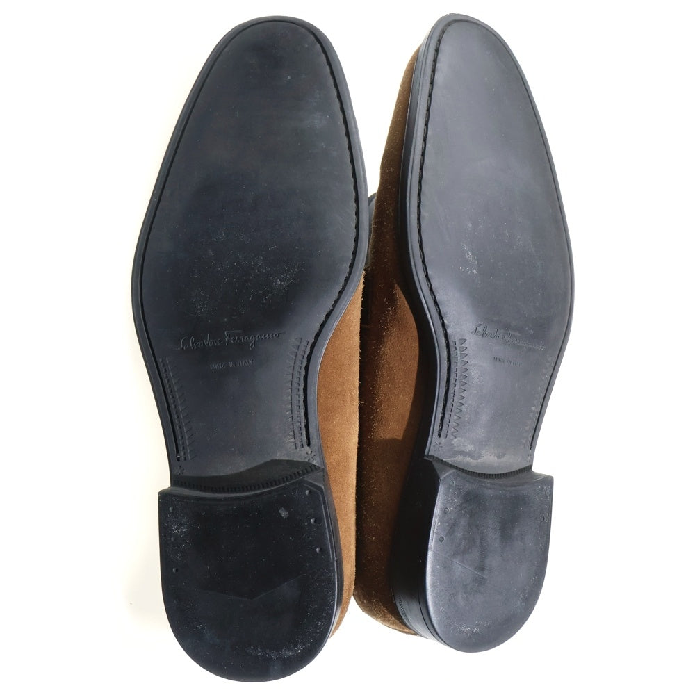 Salvatore Ferragamo(サルヴァトーレ フェラガモ) プレーントゥ スウェードレザーシューズ ブラウン