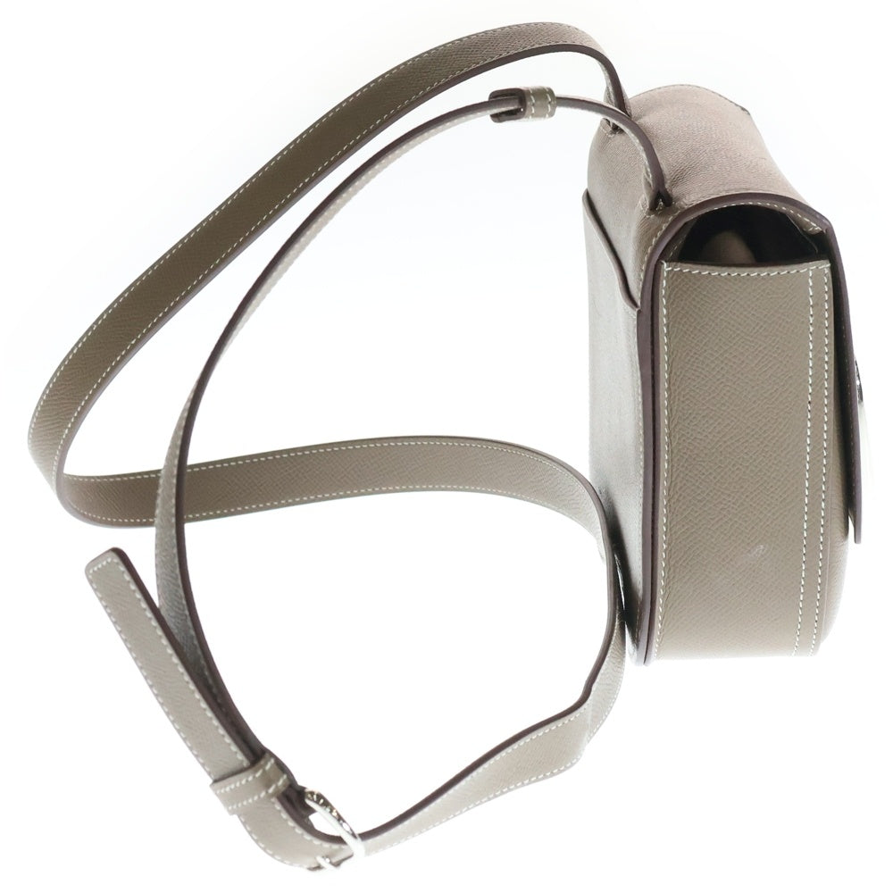 HERMES(エルメス) デッラカヴァッレリア ミニ エプソン エトゥープ ショルダーバッグ ミニバッグ グレージュ ブラウン レザー W刻印 シルバー金具 レディース