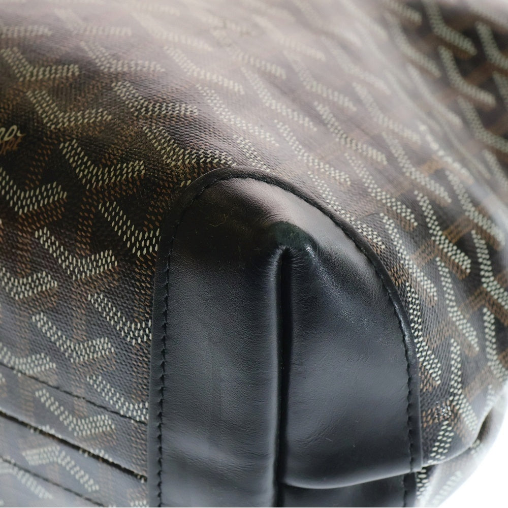 GOYARD(ゴヤール) ベルシャスビヨードPM レザー PVCコーティングキャンバス トートバッグ ブラック/ブラウン レディース