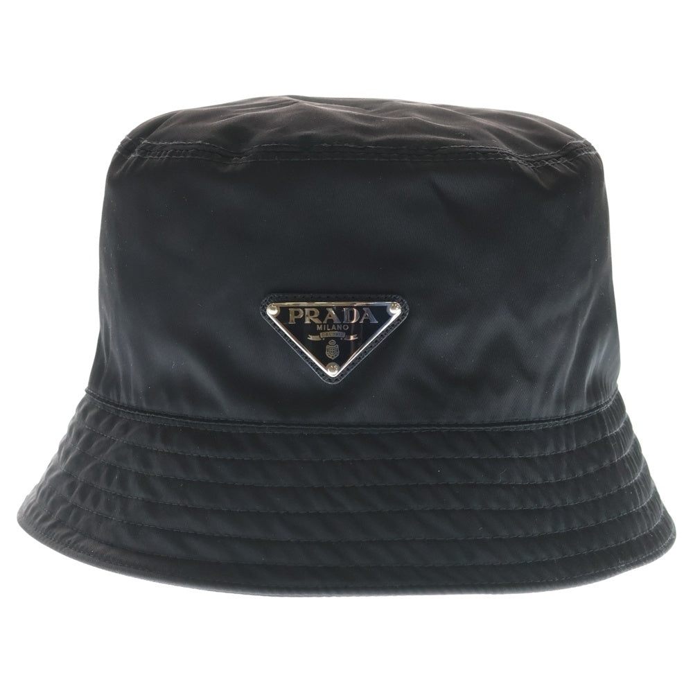 PRADA(プラダ) バケットハット 帽子 ブラック テスート