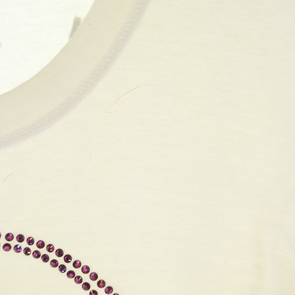 lucien pellat-finet(ルシアンペラフィネ) Glitter Skull S/S Tee ラメスカル 半袖Tシャツ カットソー ホワイト