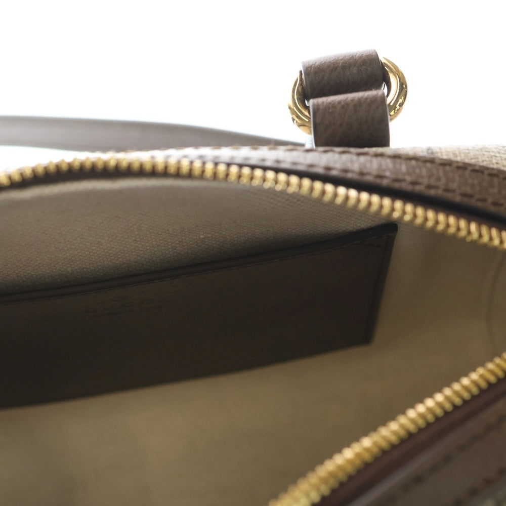 GUCCI(グッチ) オフィディア ミニトップハンドル ショルダーバッグ ブラウン PVCレザー 772053