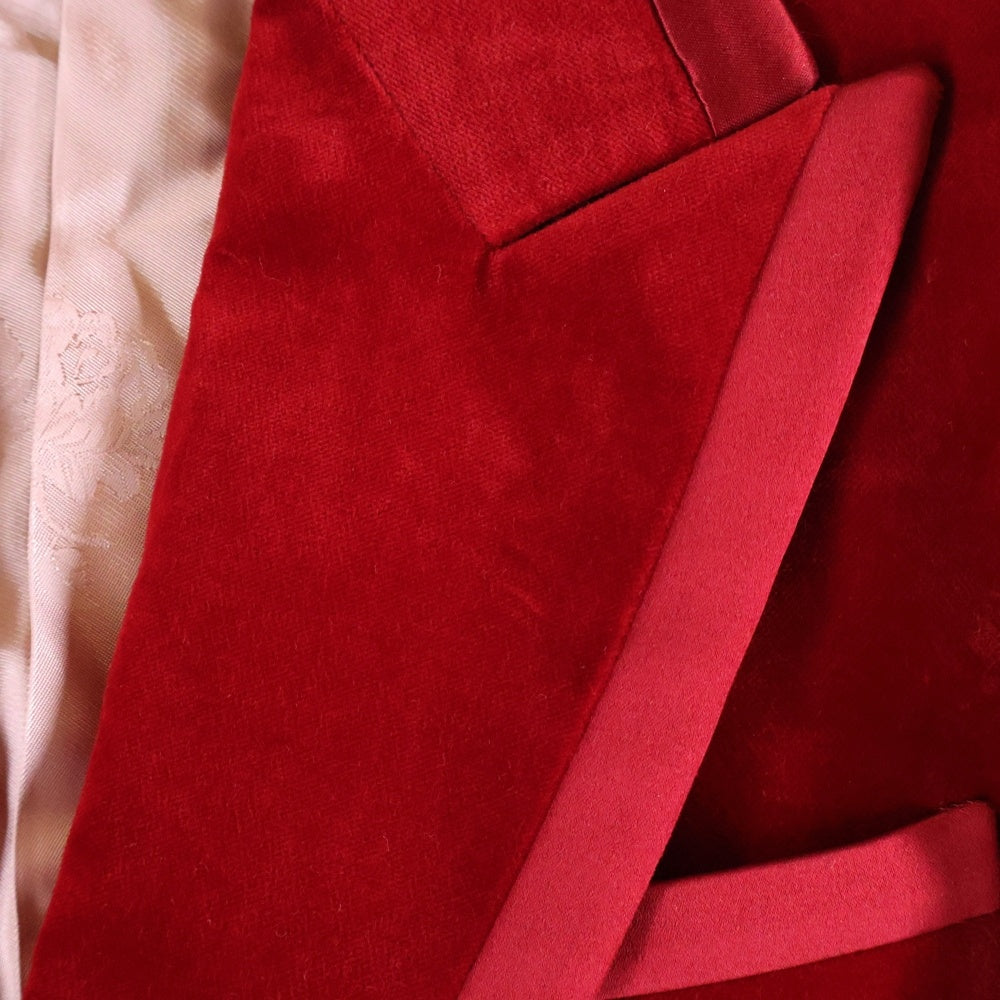 GUCCI(グッチ) ベルベット ピークドラペルシングルジャケット レッド 673899 ZAHW8 レディース