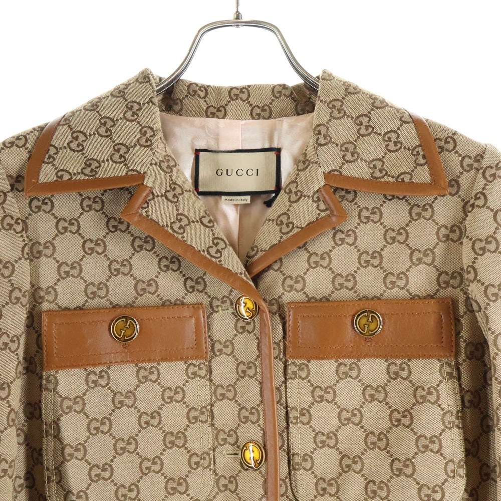 GUCCI(グッチ) GGキャンバス ジャケット ベージュ 682302 Z8AWR 2184 レディース