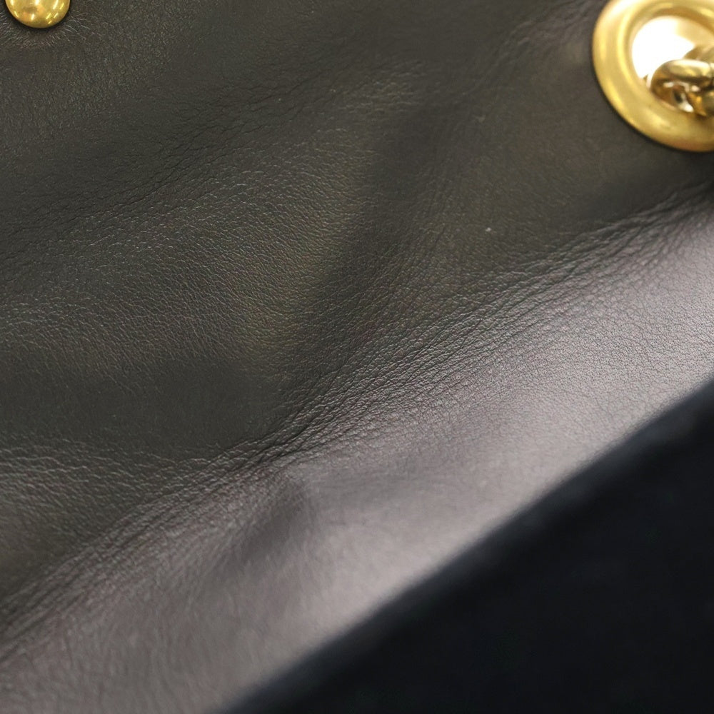 GUCCI(グッチ) GGマーモント チェーンショルダーバッグ ハンドバッグ 2WAY スエード ブラック 446744 レディース