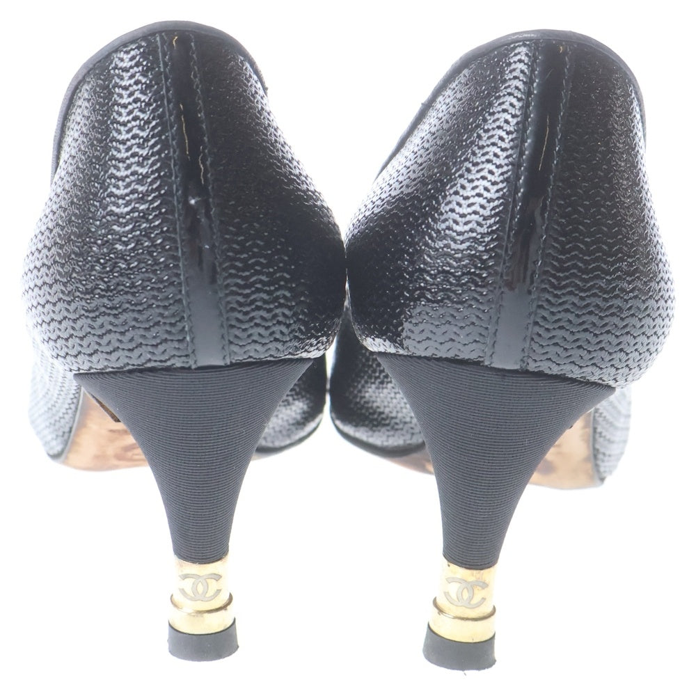 CHANEL(シャネル) キャップトゥ ココマーク パンプス ブラック レザー #35 G28125 レディース