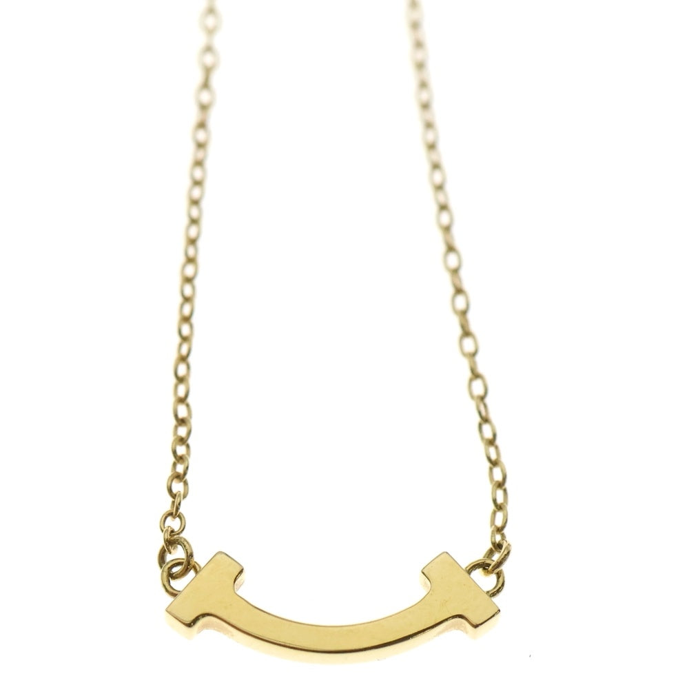 TIFFANY & Co.(ティファニー) Tスマイル ミニ ネックレス ペンダント チェーン Au750YG 2.3g レディース