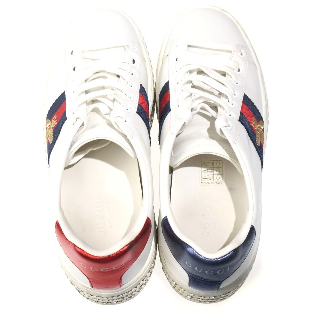 GUCCI(グッチ) ACE シェリーライン ローカットスニーカー ホワイト レディース
