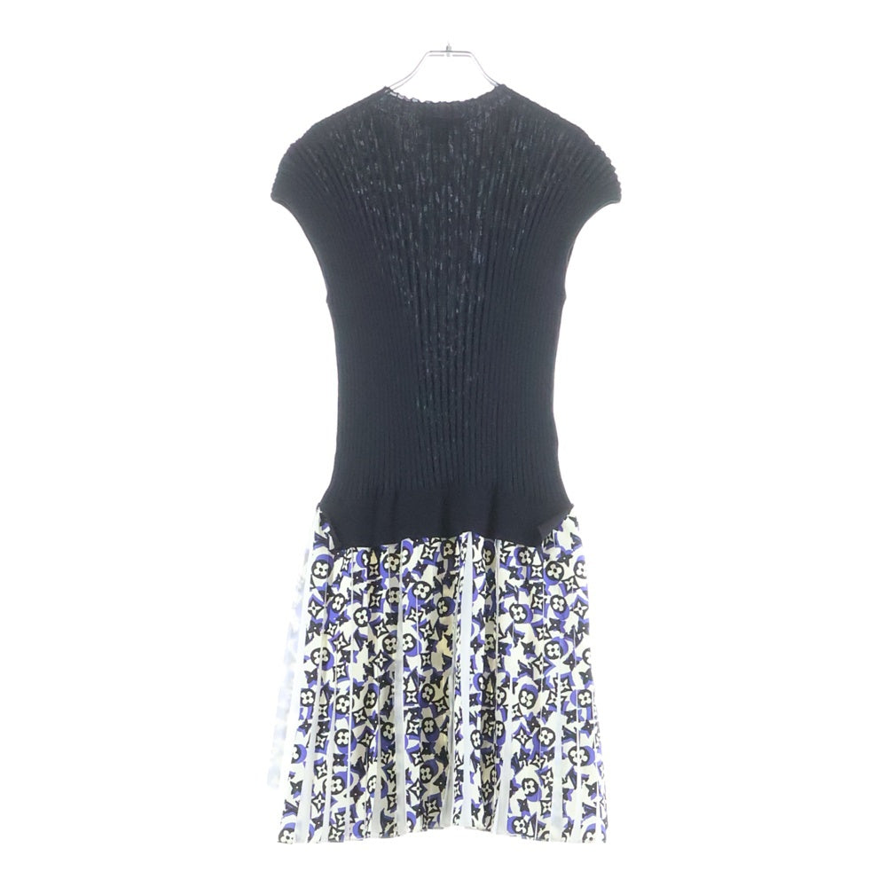 LOUIS VUITTON(ルイヴィトン) 19SS モノグラムバイマテリアル ニットドレス ワンピース ブラック/ホワイト レディース RW191W LQC FGKD12