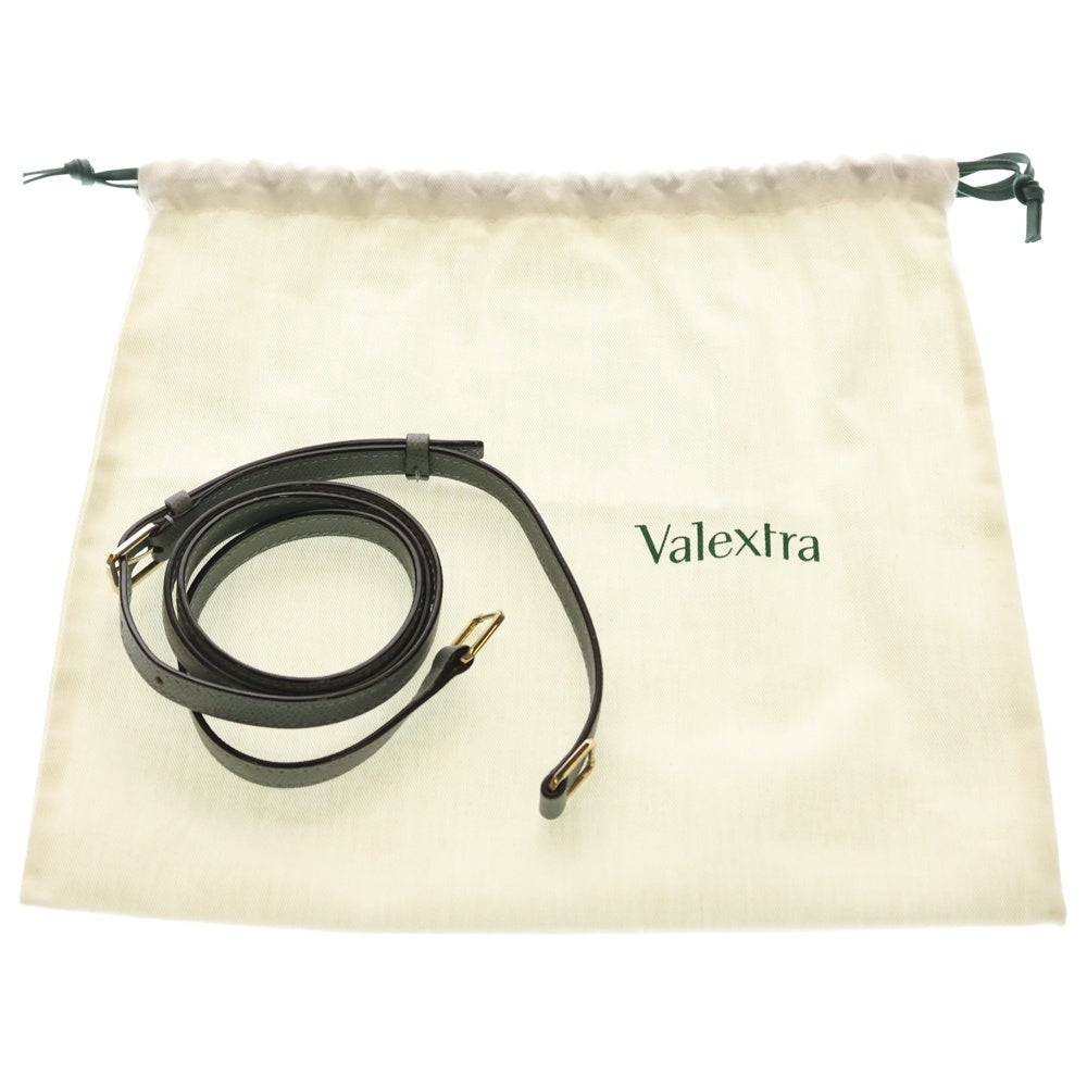 Valextra(ヴァレクストラ) イジィデ マイクロ レザー 2WAY ハンド ショルダーバッグ シルバー金具 パウダー ブルー レディース
