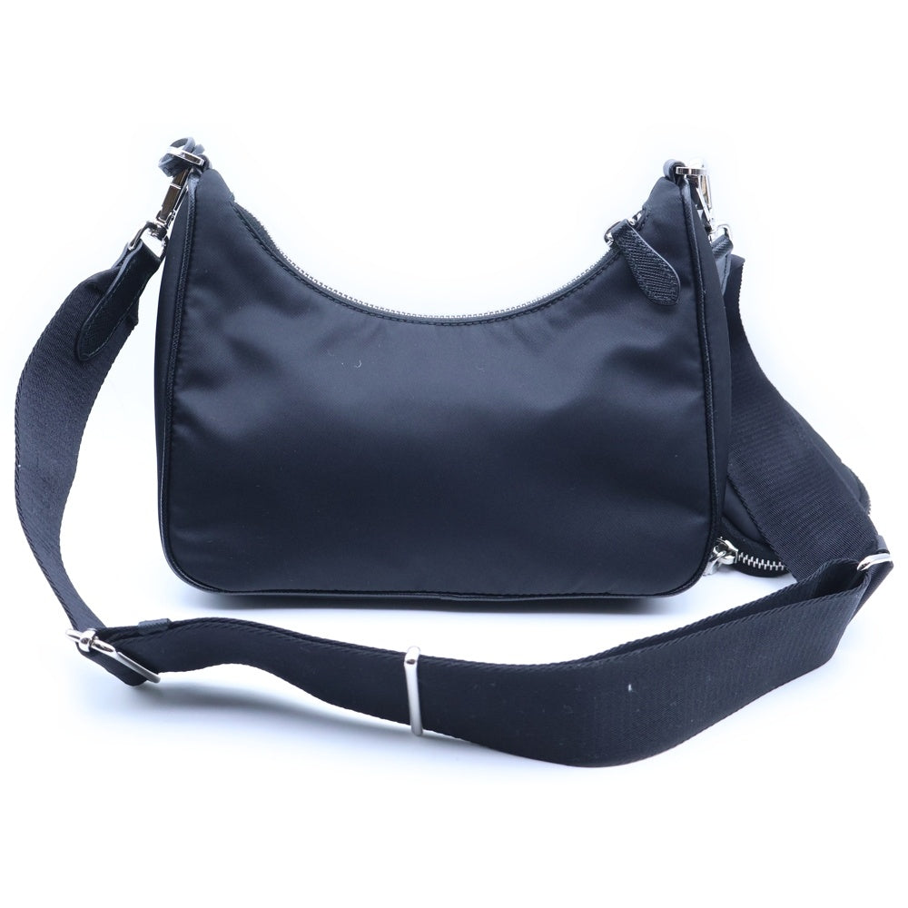 PRADA(プラダ) Re-Edition 2005 Re-Nylon 2WAY テスート サフィアーノ ナイロン ハンドバッグ ショルダーバッグ ブラック 1BH204 レディース