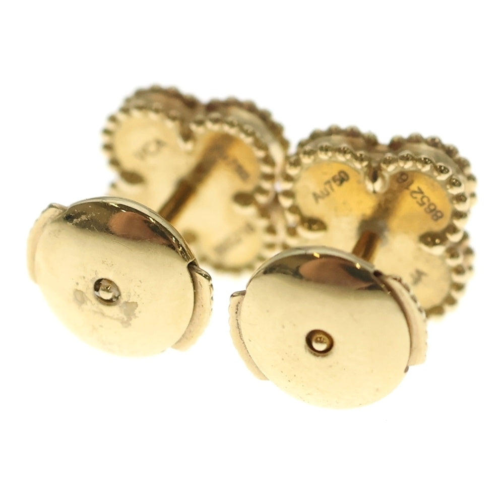 Van Cleef & Arpels(ヴァンクリーフアンドアーペル) スウィートアルハンブラ オニキス ピアス Au750 K18 YG イエローゴールド JA865216