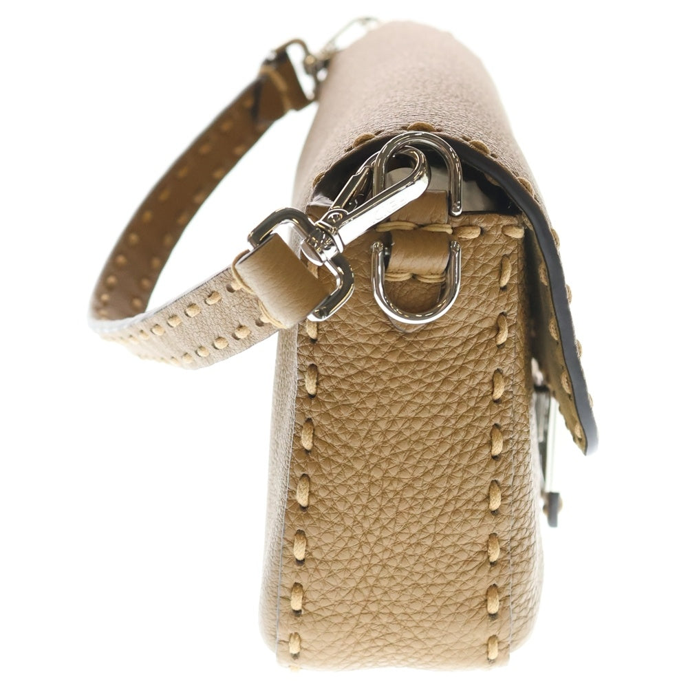 FENDI(フェンディ) セレリア マンマバケット ワンショルダーバッグ ブラウン レザー シルバー金具 レディース