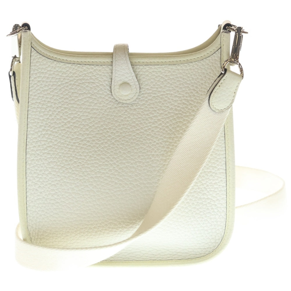 HERMES(エルメス) エブリンTPM べトン トリヨン ショルダーバッグ ミニバッグ ホワイト レザー B刻印 シルバー金具 レディース