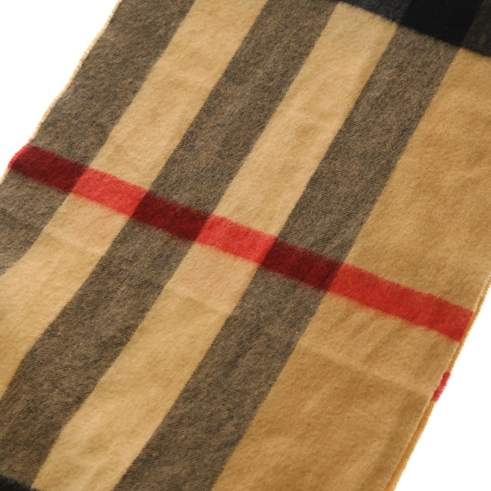 BURBERRY(バーバリー) ノバチェック総柄 カシミヤ フリンジマフラー ベージュ 4031079 レディース
